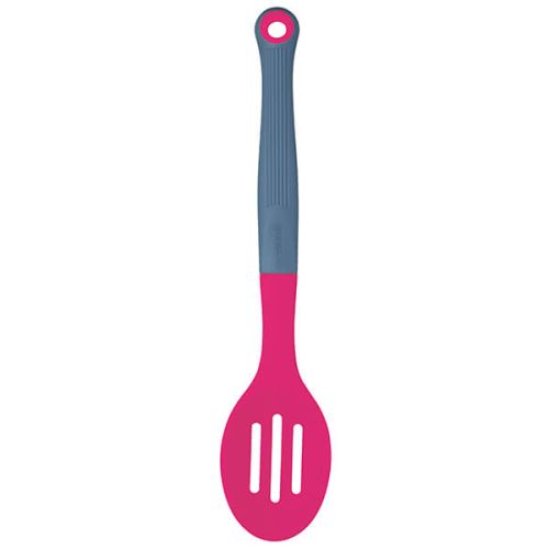 Colourworks Brights Pink Silicone Headed Slotted Spoon