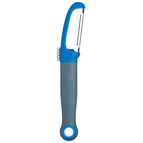 Colourworks Brights Blue Straight Peeler with Zester