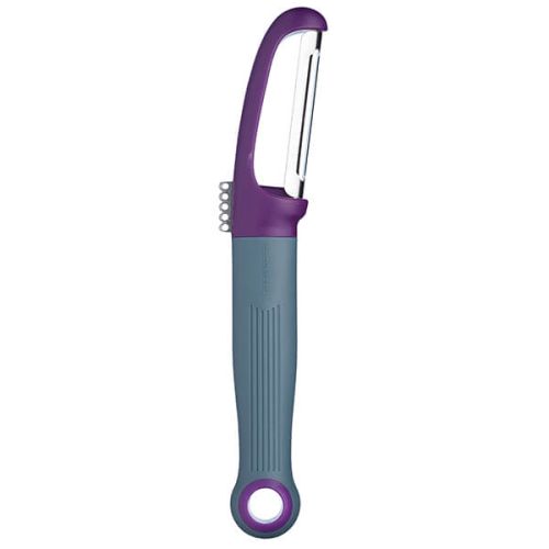 Colourworks Brights Purple Straight Peeler with Zester
