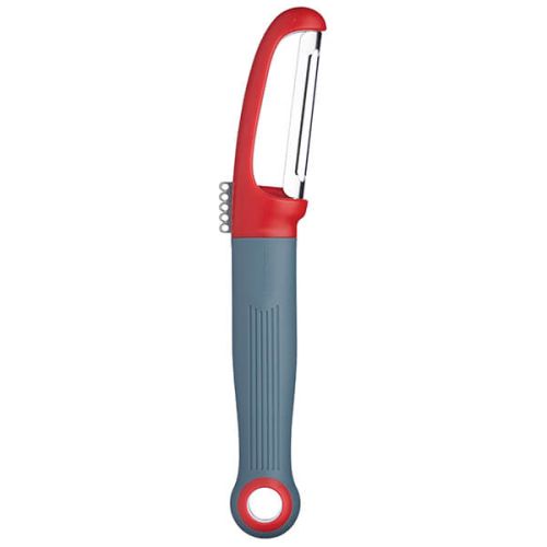 Colourworks Brights Red Straight Peeler with Zester