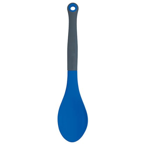 Colourworks Brights Blue Long Handled Silicone Headed Kitchen Spoon