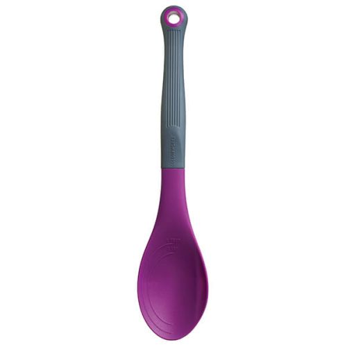 Colourworks Brights Purple Long Handled Silicone Headed Kitchen Spoon