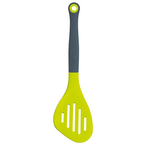 Colourworks Brights Green Long Handled Silicone Headed Slotted Food Turner