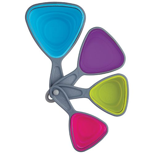 Colourworks Silicone 4 Piece Measuring Cup Set with Grey Nylon Frames