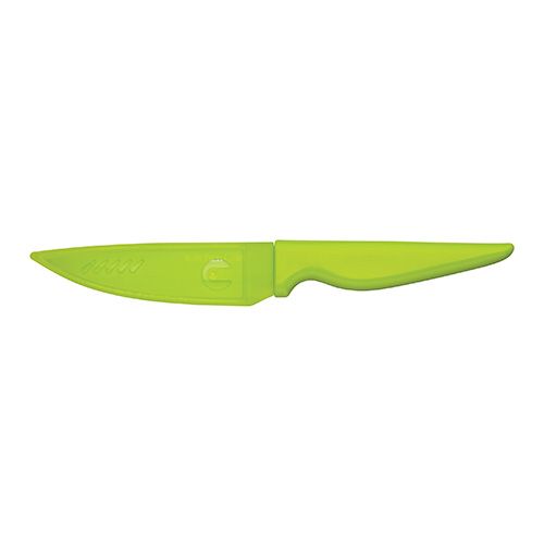 Colourworks 10cm Multi-Purpose Knife With Sheath Green