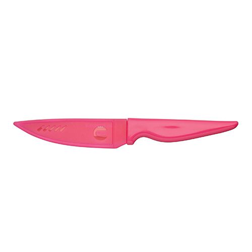Colourworks 10cm Multi-Purpose Knife With Sheath Pink