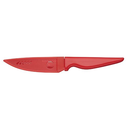Colourworks 10cm Multi-Purpose Knife With Sheath Red