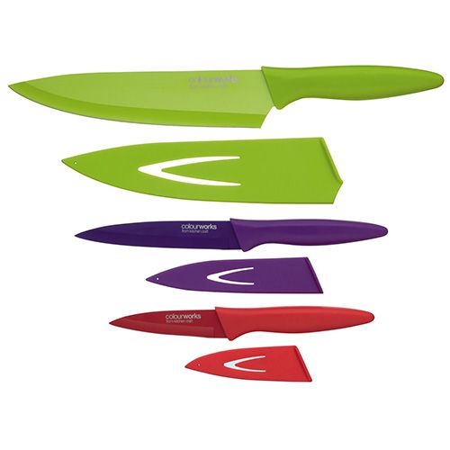 Colourworks Soft Grip Three Piece Knife Set