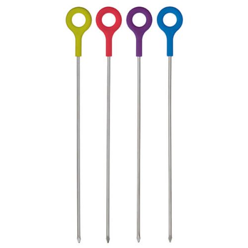 Colourworks Set of Four 30cm Silicone Handled Skewers