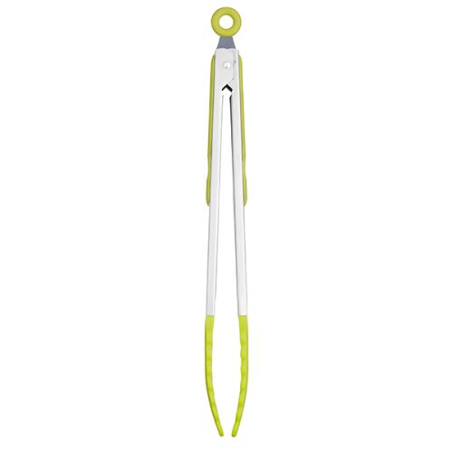 Colourworks Green 30cm Stainless Steel and Silicone Food Tongs