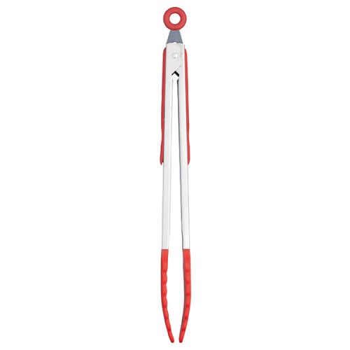 Colourworks Red 30cm Stainless Steel and Silicone Food Tongs