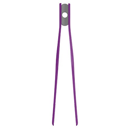 Colourworks Silicone 29cm Tweezer Tongs Purple