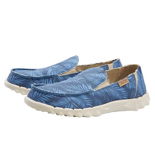 HeyDude Shoes Farty Print Canvas Tropical Blue