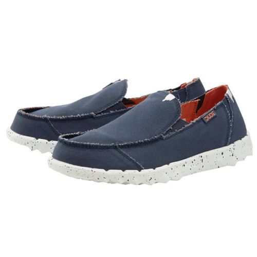 Dude Shoes Farty Funky Canvas Navy Orange