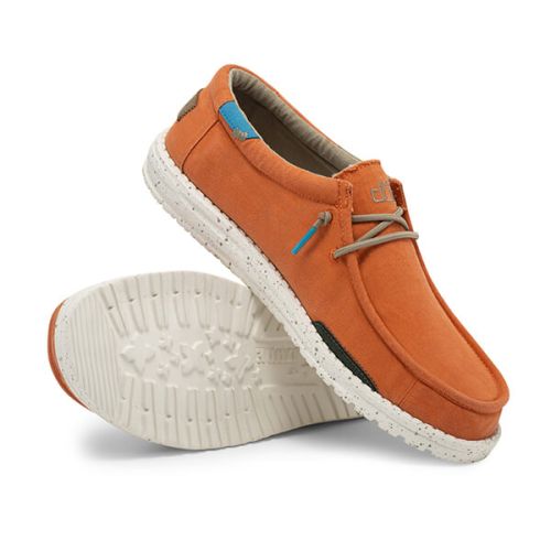 HeyDude Shoes Wally Washed Canvas Tangerine