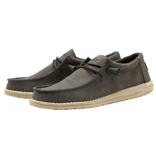 Heydude Shoes Wally Recycled Leather Coffee