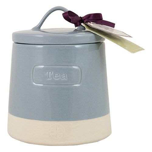 English Tableware Company Artisan Blue Tea Canister With Lid