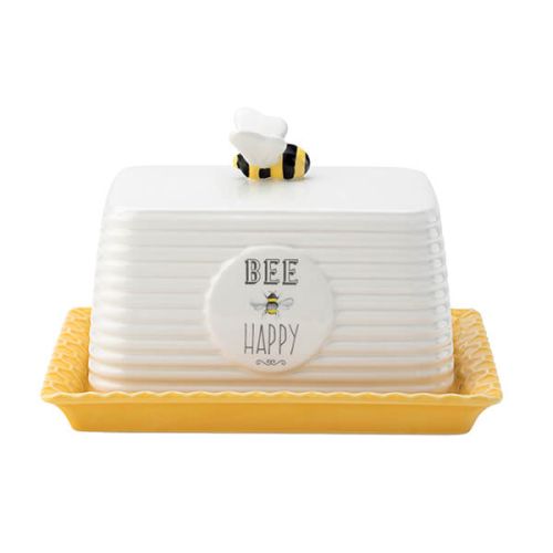 English Tableware Company Bee Happy Butter Dish
