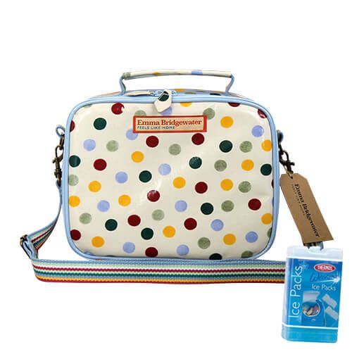 Emma Bridgewater Polka Dot Lunch Bag FREE Thermos Set Of Two Ice Packs 200g