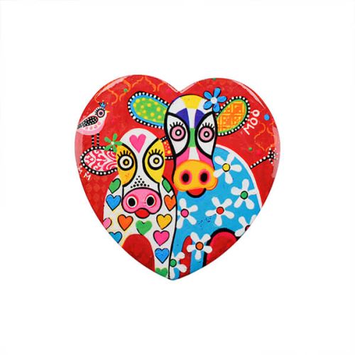 Maxwell & Williams Love Hearts Happy Moo Day 10cm Ceramic Coaster