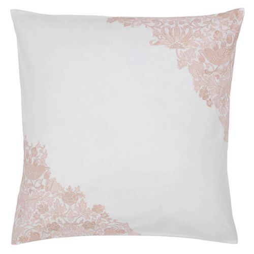 Morris & Co Strawberry Thief/Severn Square Pillowcase Cochineal Pink