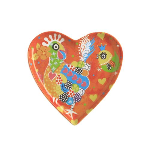 Maxwell & Williams Love Hearts Chicken Dance 15.5cm Ceramic Plate Gift Boxed