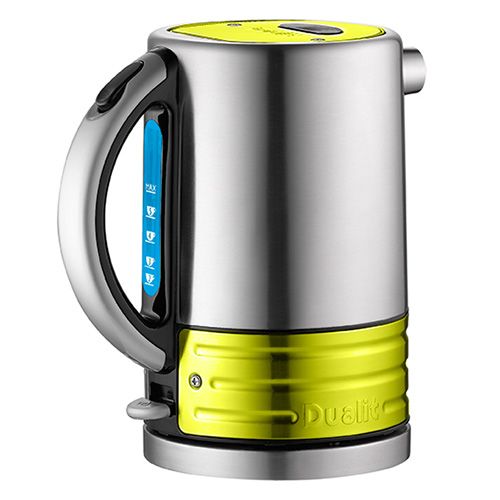 Dualit Architect Brushed Stainless Steel and Citrus Yellow Kettle