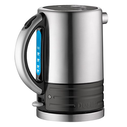 Dualit Architect Brushed Stainless Steel and Cobble Grey Kettle with FREE Gift