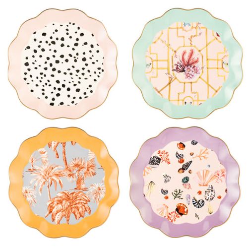 Eleanor Bowmer Set Of Four Scalloped Cake Plates