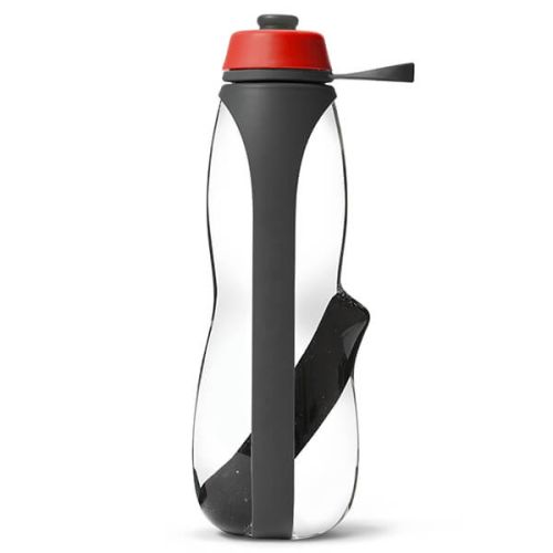 Black + Blum Eau Good Duo Grey / Red Sports Charcoal Filtered Water Bottle
