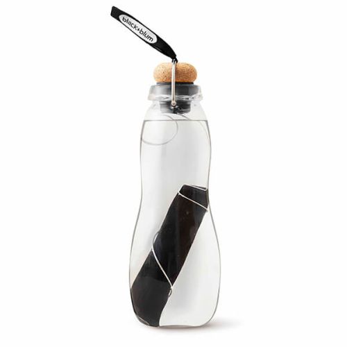 Black + Blum Eau Good Glass Charcoal Filter Water Bottle Black