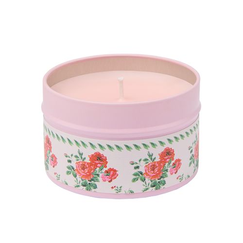 Cath Kidston Coming Up Roses Pink Candle Tin 100g