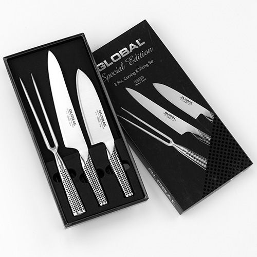 Global G-32457 3 Piece Carving and Slicing Set
