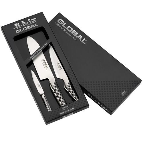 Global G-46338 3 Piece Kitchen Knife Set
