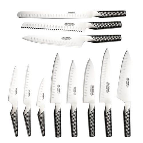 Global Exclusive 11 Piece Fluted Knife Set