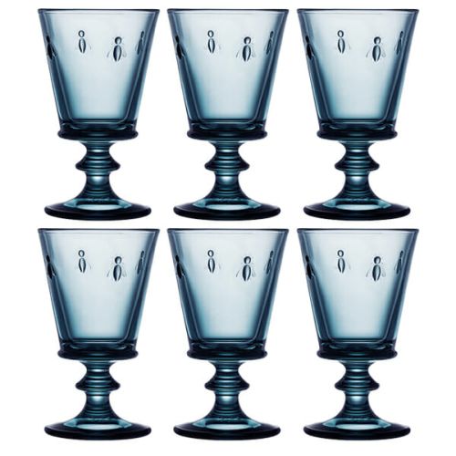 La Rochere Bee Blue Wine Glass 240ml Set Of 6