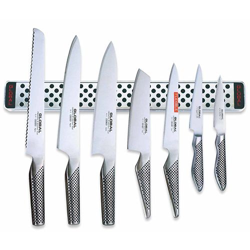 Global 30th Anniversary G-2395113638/M40 8 Piece Knife Set With Magnetic Rack