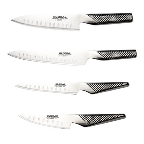 Global Exclusive 4 Piece Fluted Knife Essentials Set (contains G-63, G-67, GS-52, GS-53)