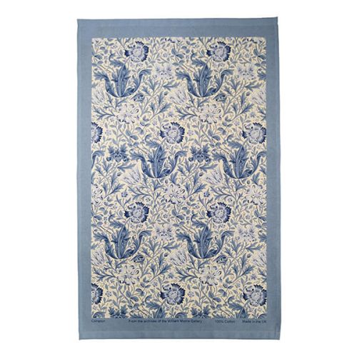 William Morris Blue Compton Cotton Tea Towel