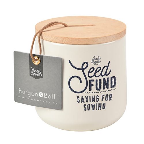 Burgon & Ball Seed Fund Money Box - Stone