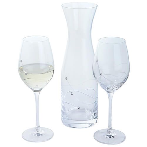 Dartington Glitz Swarovski Elements Carafe & Wine Glasses Gift Set