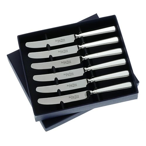 Arthur Price of England Sovereign Stainless Steel Set Of Six Tea Knives Grecian