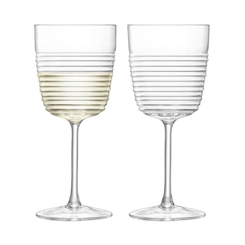 LSA Groove Wine Glass 270ml Clear Set of Two