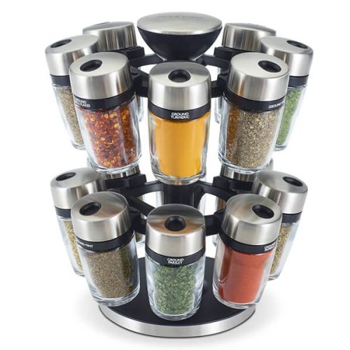 Cole & Mason Herb & Spice Carousel With 16 Filled Jars