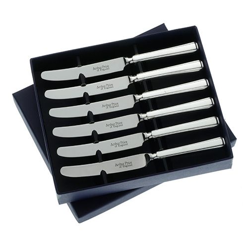 Arthur Price of England Sovereign Silver Set Of Six Tea Knives Harley