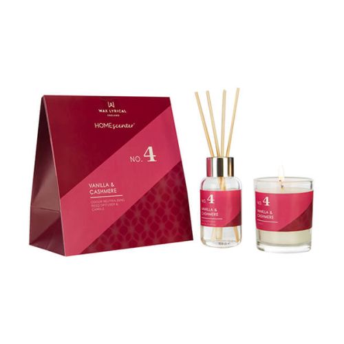Wax Lyrical Homescenter Vanilla & Cashmere Candle & Reed Diffuser Gift Set