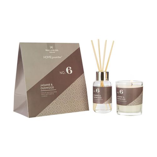 Wax Lyrical Homescenter Jasmine & Oudwood Candle & Reed Diffuser Gift Set