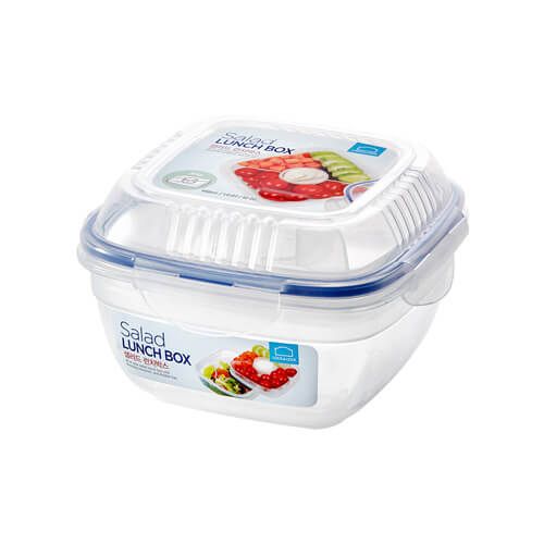 Lock & Lock 950ml Square Lunch Box With Sauce Pot