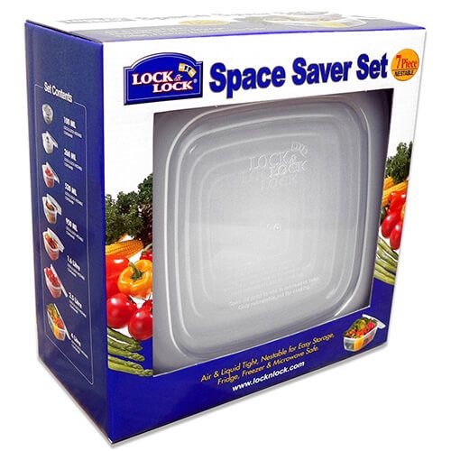 Lock & Lock 7 Piece Space Saver Set