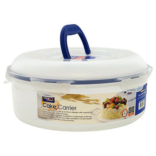 Lock & Lock 5.5 Litre Round Cake Box With Tray & Carry Handle